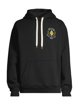 Logo-Embroidered Cotton Hoodie