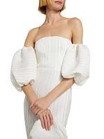 Bridal Sirene Puff-Sleeve Gown