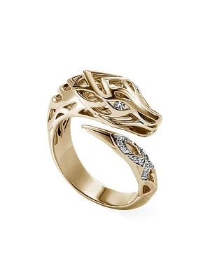 Naga 14K Yellow Gold & 0.10 TCW Diamond Ring