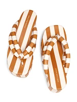 60MM Striped Leather Platform Sandals