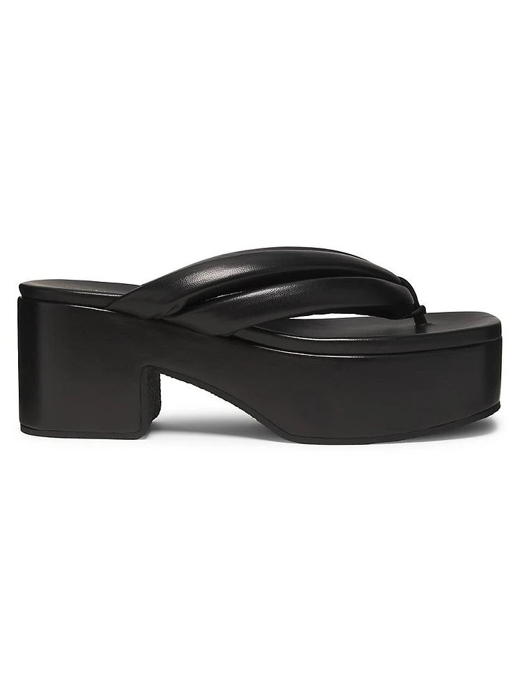 60MM Leather Platform Flip-Flops