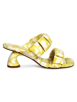 65MM Printed Leather Sandals