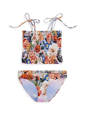 Little Girl's & Girl Diving Into Dreams Karlie Numen Reversible Bikini