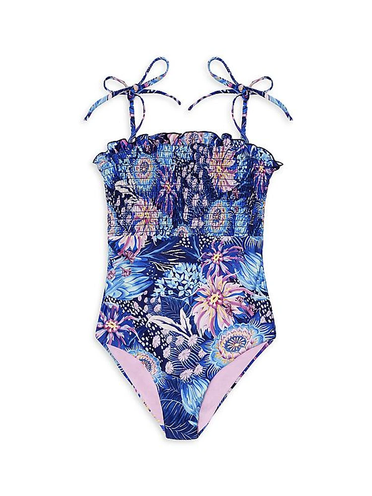 Little Girl's & Girl's Diving Into Dreams Lewis Boreal One-Piece Swimsuit