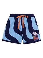 Little Boy's & Boy's Diving Into Dreams Nick Boreal Swim Trunks