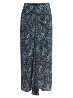 Limani Floral Gathered Midi-Skirt