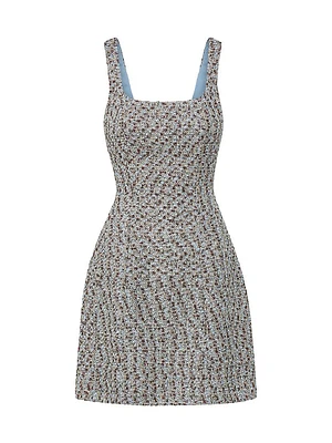 Delphine Tweed Sleeveless Minidress