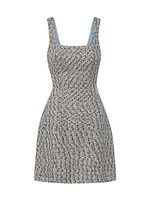 Delphine Tweed Sleeveless Minidress