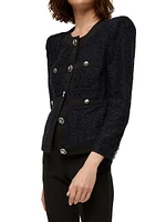 Ferazia Lace Cotton-Blend Single-Breasted Jacket