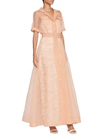 Millie Cotton-Blend Organza Maxi Dress