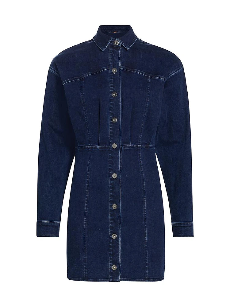 Amber Stretch-Denim Minidress