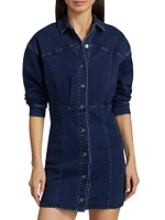 Amber Stretch-Denim Minidress