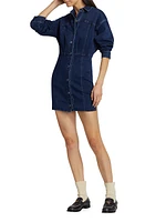 Amber Stretch-Denim Minidress