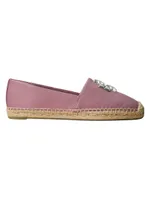 Eleanor Logo Leather Espadrilles