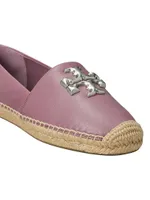 Eleanor Logo Leather Espadrilles