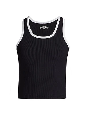 Ribbed Two-Tone Sports Tank