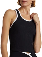 Ribbed Two-Tone Sports Tank