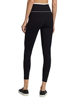 Veronica Ribbed Two-Tone Cross-Over Leggings