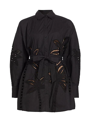 Lani Embroidered Cotton Shirtdress