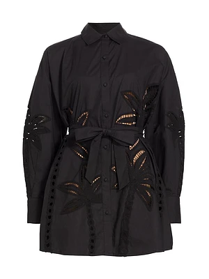 Lani Embroidered Cotton Shirtdress