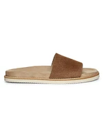 Suede Slide Sandals