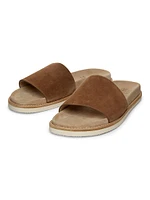 Suede Slide Sandals