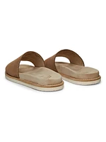 Suede Slide Sandals