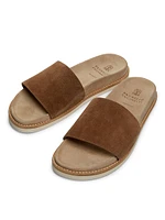 Suede Slide Sandals