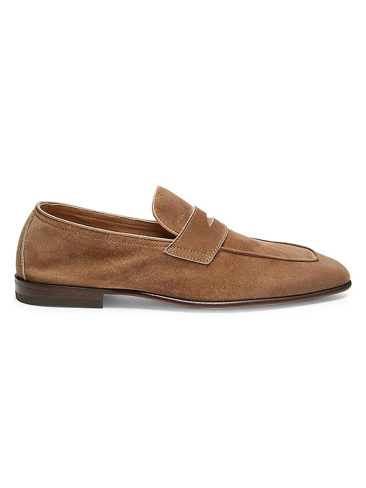 Suede Penny Loafers