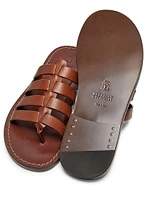 Leather Gladiator Slippers