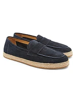 Suede Espadrille Loafers