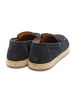 Suede Espadrille Loafers