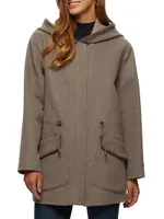 Wool & Cashmere Parka with Shearling Lamb Hood Trim