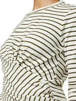 The Greta Striped Cross-Over Top