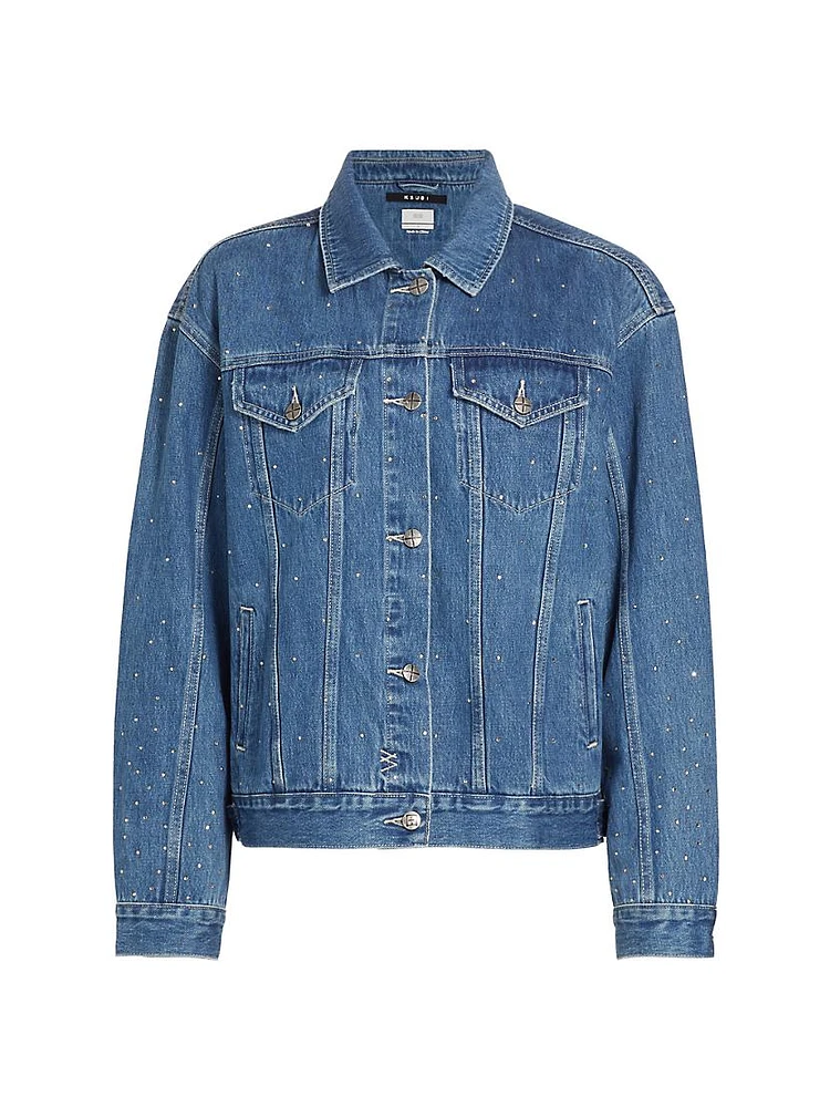 Wonderland Crystal Denim Trucker Jacket