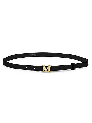 Leather Monogram Belt