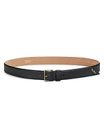 Angled Leather Belt