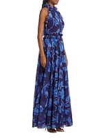 Nightflower Ruffled Floral Maxi Dress