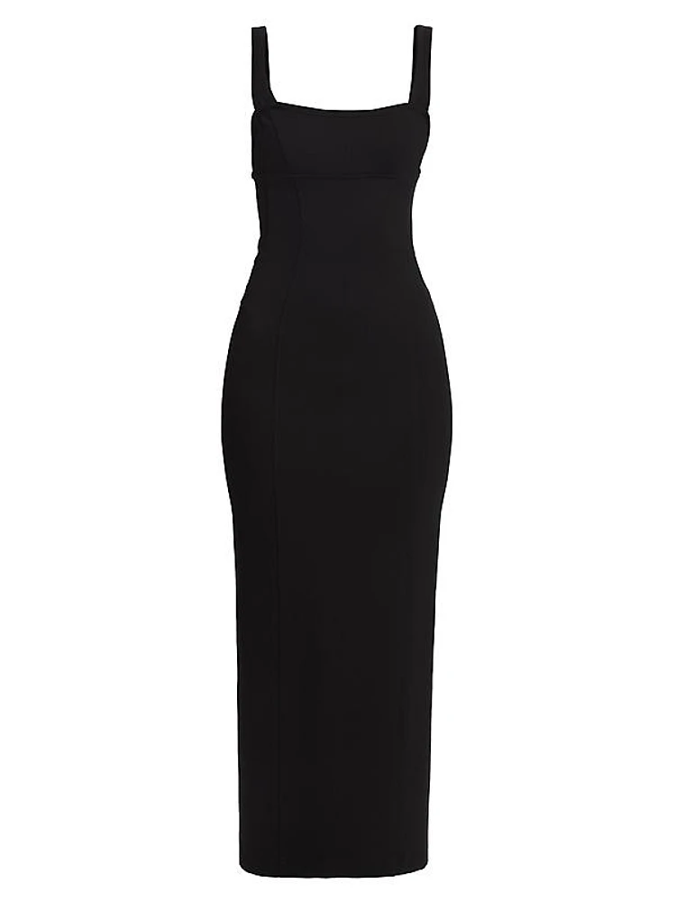 Cut-Out Ponte Maxi Dress