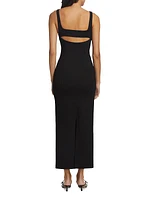 Cut-Out Ponte Maxi Dress