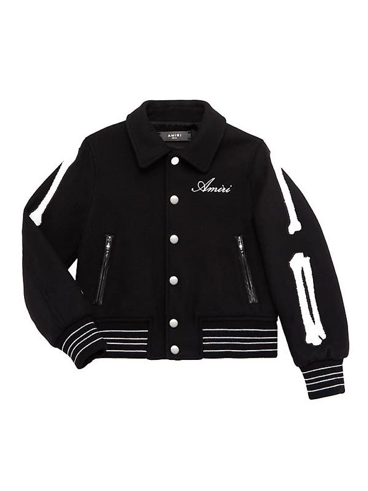 Little Boy's & Boy's Wool Bones Jacket