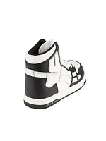 Kid's Skeleton Leather High-Top Sneakers