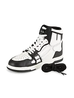 Kid's Skeleton Leather High-Top Sneakers