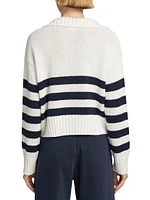 Parker Striped Cotton Polo Sweater