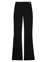 Danae Crepe Stretch High Waisted Fit And Flare Trousers