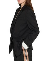 Denis Oversized Blazer With Contrast Cuff Sleeve