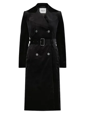 Bogart Velvet Trench Coat