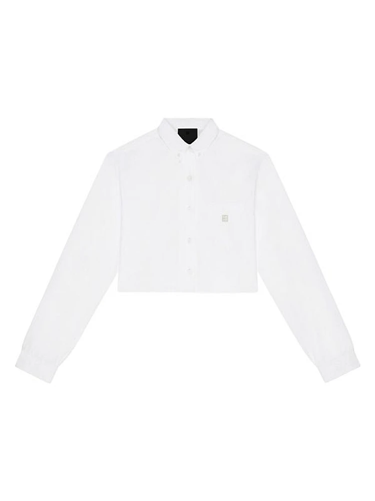 Cropped Shirt In Poplin