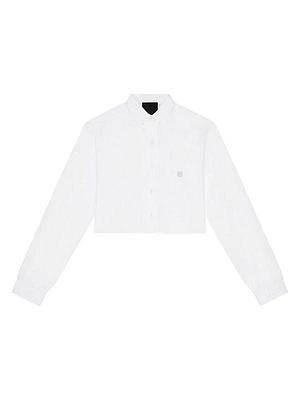 Cropped Shirt In Poplin