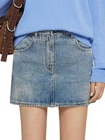 Skirt Denim With Chain Details